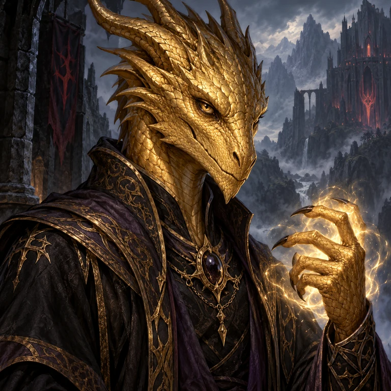 Portrait of a Aurak Draconian